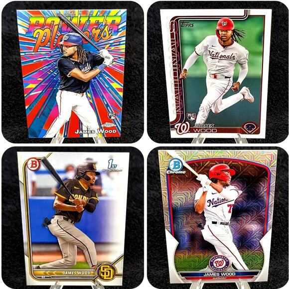 James Wood RC Insert Baseball Card Lot, Washington Nationals - Picture 1 of 9